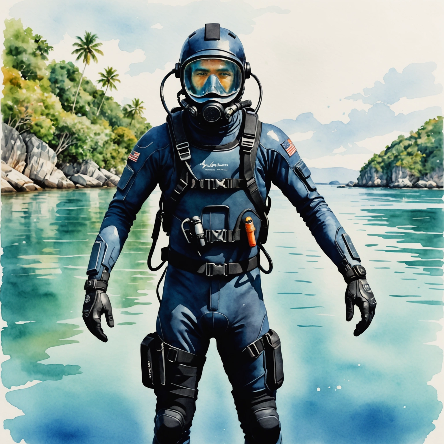 Récif corallien coloré à Koh Racha avec des poissons tropicaux et un plongeur en exploration